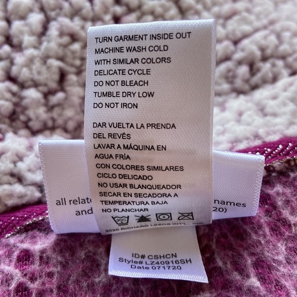 Wizarding World Harry Potter Purple Teddy Long Sleeve Sleepwear Size Medium - Picture 10 of 17